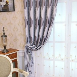 Nordic Max Blackout Curtain Made to Measure Curtain Vine Jacquard Printed For Bedroom