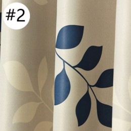 Pastoral Leaf Printed Blackout Curtains Window Treatments For Living Room