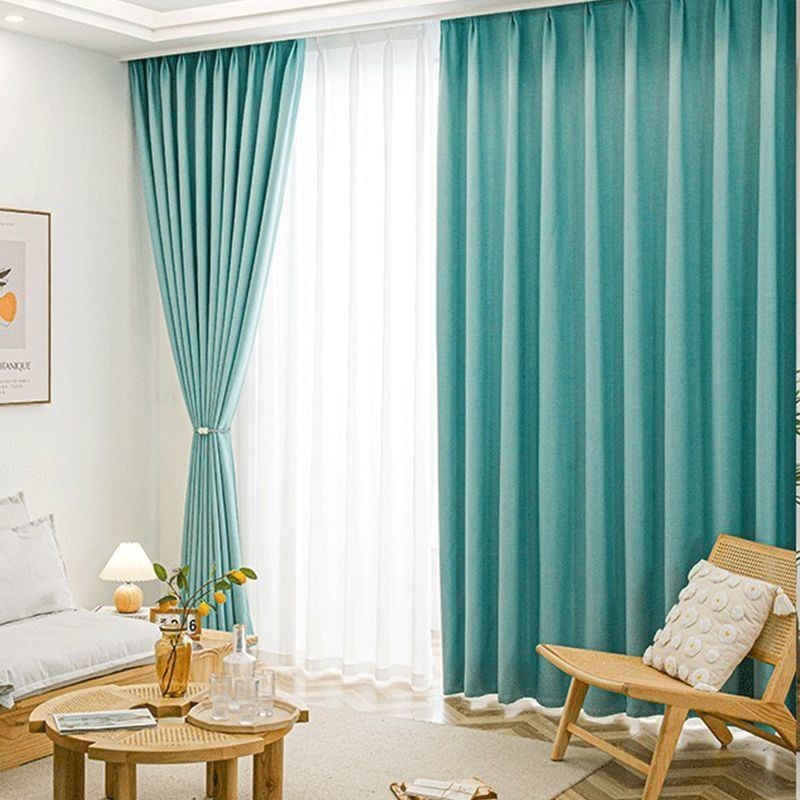 Modern Solid Color Curtains Blackout Curtain Made to Measure Curtain Drape For Living Room Brdroom
