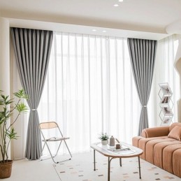 Modern Solid Color Curtains Blackout Curtain Made to Measure Curtain Drape For Living Room Brdroom