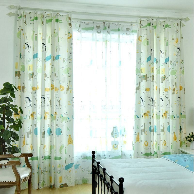 Curtain Made to Measure Curtain Animal Print Kids Room