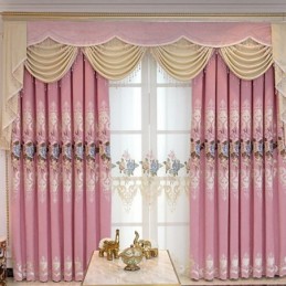Home Curtain Made to Measure Curtain European Style Floral Embroidery