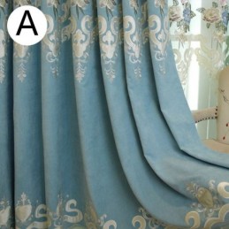 Home Curtain Made to Measure Curtain European Style Floral Embroidery