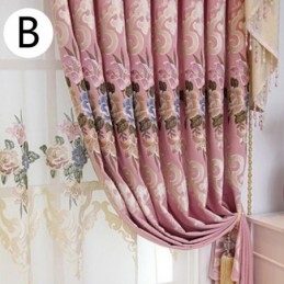 Home Curtain Made to Measure Curtain European Style Floral Embroidery