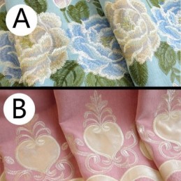 Home Curtain Made to Measure Curtain European Style Floral Embroidery
