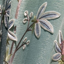 Chenille Curtain Made to Measure Curtain Modern Floral Embroidery
