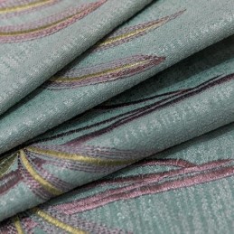 Chenille Curtain Made to Measure Curtain Modern Floral Embroidery