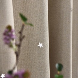Blackout Curtain Made to Measure Curtain Solid Color Hollow Out Star