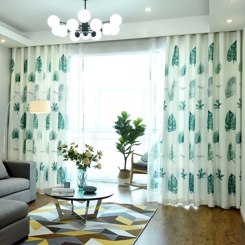 Curtain Made to Measure Curtain Fresh Plant Printing Window
