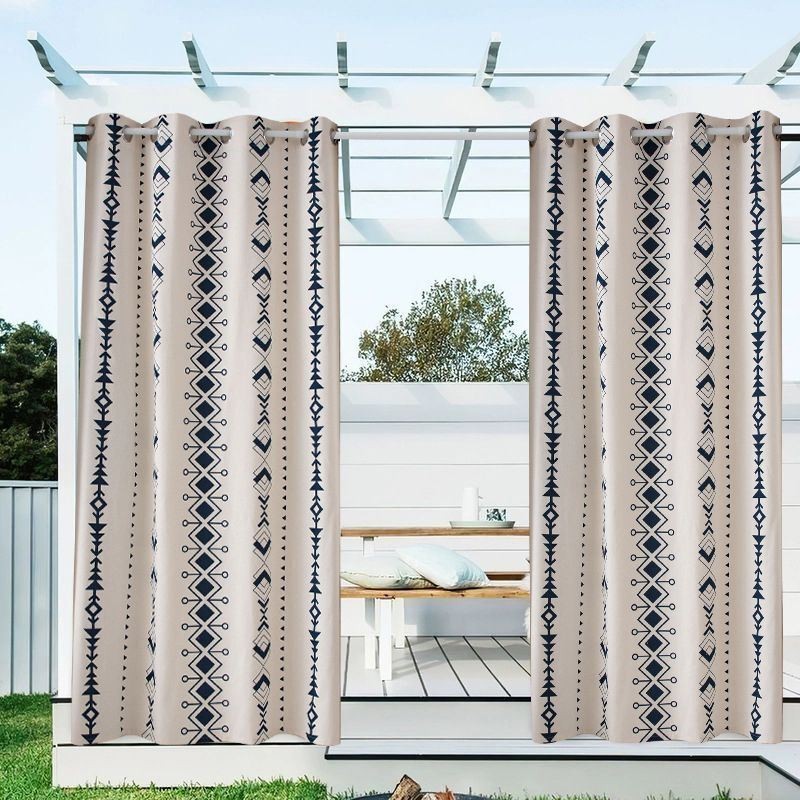 Waterproof Outdoor Curtains Heat Blocking Curtain Made to Measure Curtain For Patio Pergola Porch