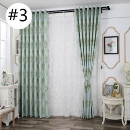 European Chenille Jacquard Fabric Modern Curtains For Living Dining Room Bedroom