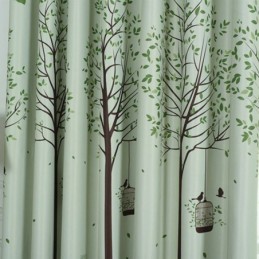Modern Pastoral Curtains Tree Printed For Living Room Bedroom