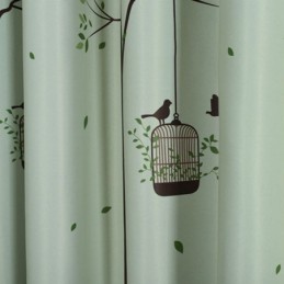Modern Pastoral Curtains Tree Printed For Living Room Bedroom