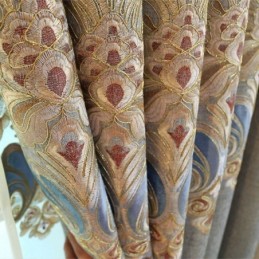 Chenille Curtain Made to Measure Curtain Europe Style Window Treatment