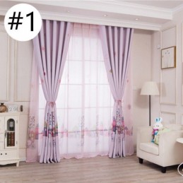 Cartoon House Blackout Window Curtains Children's Room Curtain Made to Measure Curtain