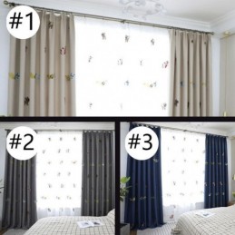 Blackout Curtain Made to Measure Curtain Kitten Embroidery Bedroom
