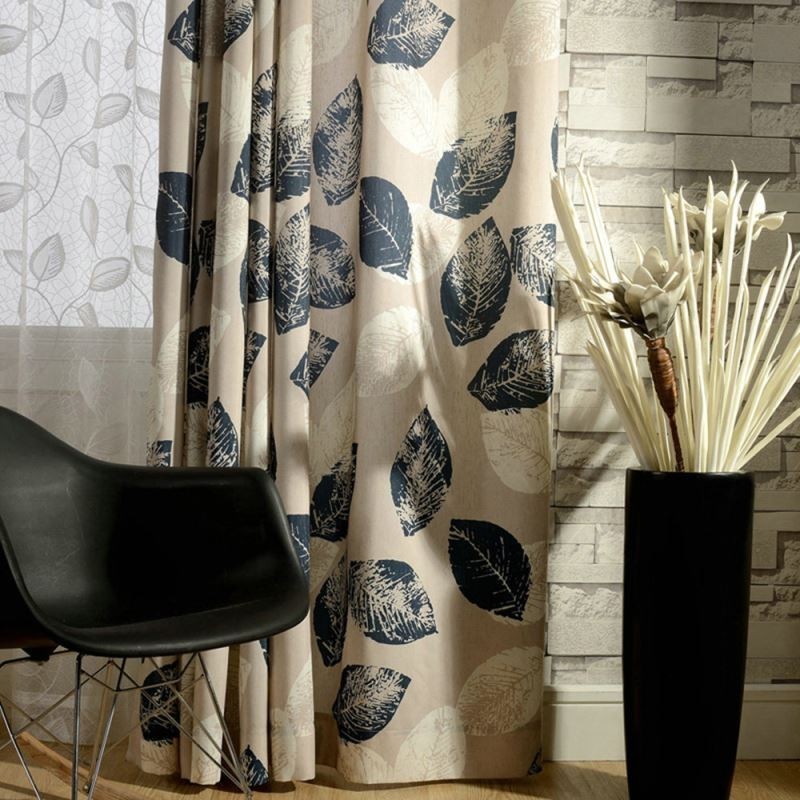 Environmental Protection Curtain Made to Measure Curtain Cotton and Hemp Ventilation Printing Window Treatment