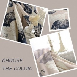 Environmental Protection Curtain Made to Measure Curtain Cotton and Hemp Ventilation Printing Window Treatment