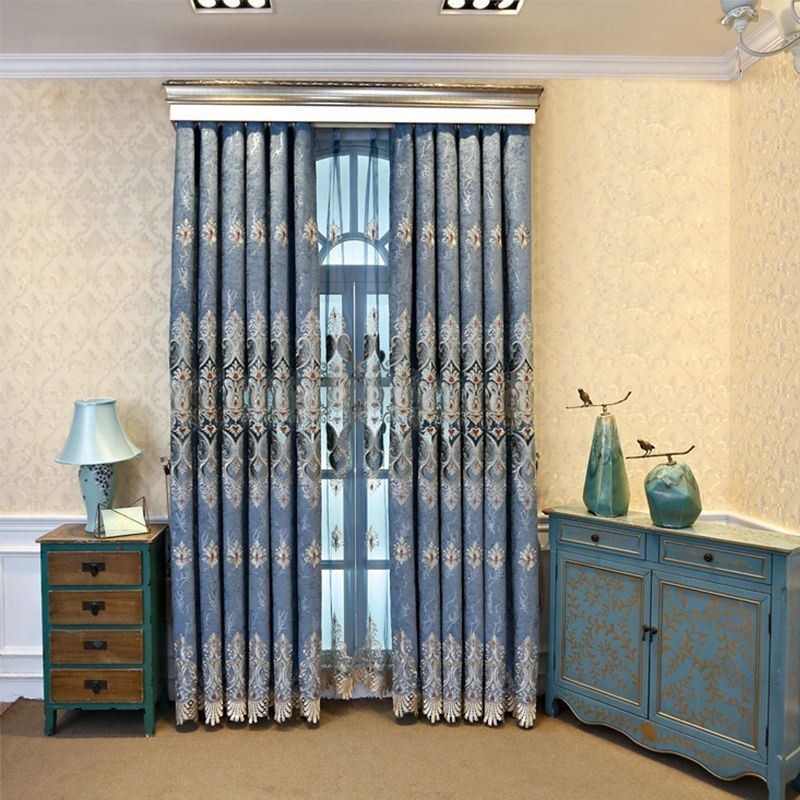 Chenille Curtain Made to Measure Curtain Europe Style Window Treatment Living Room