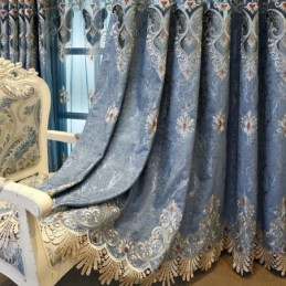 Chenille Curtain Made to Measure Curtain Europe Style Window Treatment Living Room