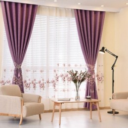 Blackout Curtain Made to Measure Curtain Minimalist Embroidery