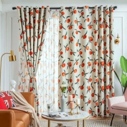 Blackout Curtain Made to Measure Curtain Fruit Print Window