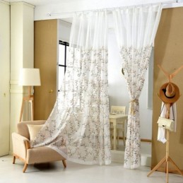 American Pastoral Sheer Curtains Advanced Customization Embroidery Pattern