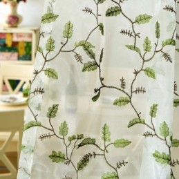 American Pastoral Sheer Curtains Advanced Customization Embroidery Pattern