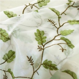 American Pastoral Sheer Curtains Advanced Customization Embroidery Pattern