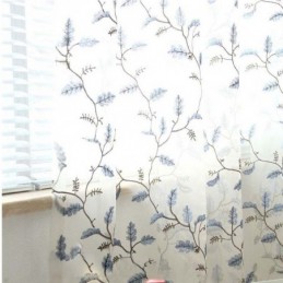 American Pastoral Sheer Curtains Advanced Customization Embroidery Pattern