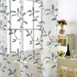 American Pastoral Sheer Curtains Advanced Customization Embroidery Pattern