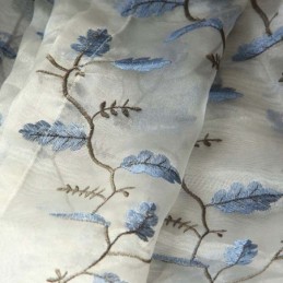 American Pastoral Sheer Curtains Advanced Customization Embroidery Pattern