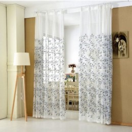 American Pastoral Sheer Curtains Advanced Customization Embroidery Pattern