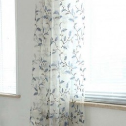 American Pastoral Sheer Curtains Advanced Customization Embroidery Pattern