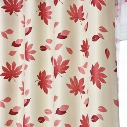 Leaf Printed Blackout Curtains Fabric For Living Room