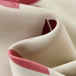 Leaf Printed Blackout Curtains Fabric For Living Room