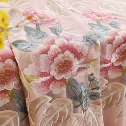 Home Curtain Made to Measure Curtain European Style Floral Embroidery