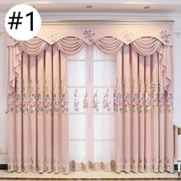 Home Curtain Made to Measure Curtain European Style Floral Embroidery