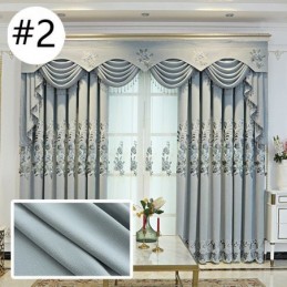 Home Curtain Made to Measure Curtain European Style Floral Embroidery