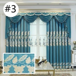 Home Curtain Made to Measure Curtain European Style Floral Embroidery
