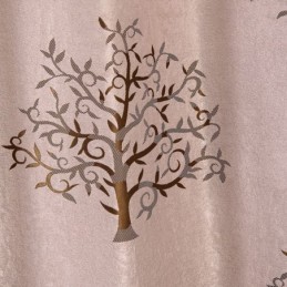 Modern Blackout Curtains Tree Jacquard Shade Fabric Drapes