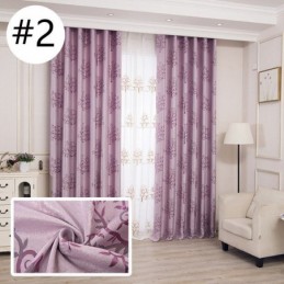Modern Blackout Curtains Tree Jacquard Shade Fabric Drapes