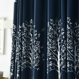 Blackout Curtain Made to Measure Curtain Nordic Minimalist Trees