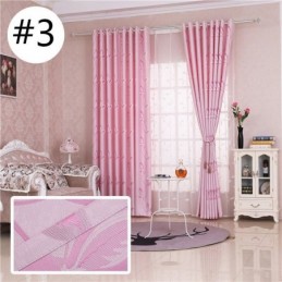 Leaf Printed Blackout Curtains Fabric For Living Room