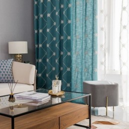 Modern Curtain Made to Measure Curtain Cotton Diamond Lattice