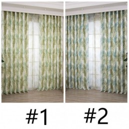 Tropical Printed Blackout Curtain Made to Measure Curtain American Leaves Tulle For Bedroomc Panel