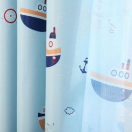 Kids Cartoon Ship Pattern Printed Curtains Blackout Curtain Made to Measure Curtain For Children Bedroom