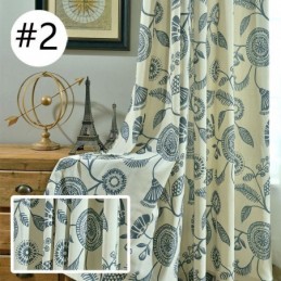 Modern Curtain Made to Measure Curtain Cotton Plants Printed