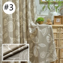 Modern Curtain Made to Measure Curtain Cotton Plants Printed
