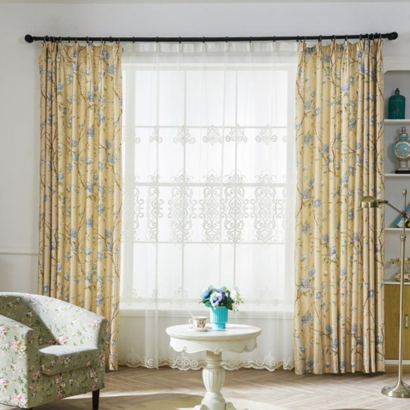 Blackout Curtain Made to Measure Curtain Flower Print Window